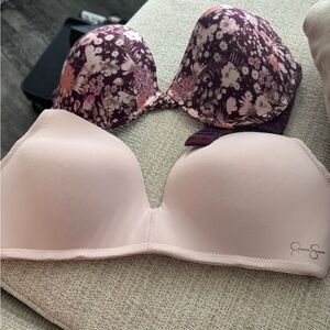 Jessica Simpson Pink and Floral Women's Bras